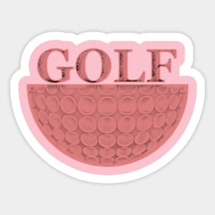 Pink Golf Sticker